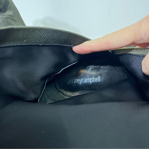 Jeffrey Campbell Camouflage Black Green Siren Boots/Booties 8.5 EUC - Picture 5 of 7